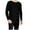 Black, variant on Men's Wool Thermal Underwear Set for Winter Warmth and Comfortable Loungewear,Size XL