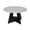 White, variant on Hawsaiy 47.3" Round Dining Table for 4-6 People, Kitchen Table with Storage Shelf, Waterproof Wood Top, Pedestal Base, Wanut