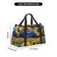 thumbnail image 3 of Balery Starry Sky Sunflower Bolsa de Gimnasio para Mujeres, Bolsa de Viaje con Bolsillo Húmedo, Bolsa de Fin de Semana para Mujeres, Bolsa de Viaje Resistente al Agua, 3 of 7