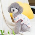 thumbnail image 3 of CSChome Pet Vest Round Neck Adorable Comfortable Soft Sleeveless Cartoon Printing Dog Vest Daily Wear, 3 of 6