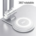 thumbnail image 4 of Injueey Soporte plegable para tableta Rotación Multi-ángulo Soporte ajustable Escritorio de oficina Manos libres para computadora portátil Electrónica Plata, 4 of 6
