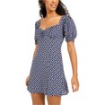thumbnail image 1 of Vestido acampanado Floral Sequin Hearts Mujer Azul extra pequeño, 1 of 1