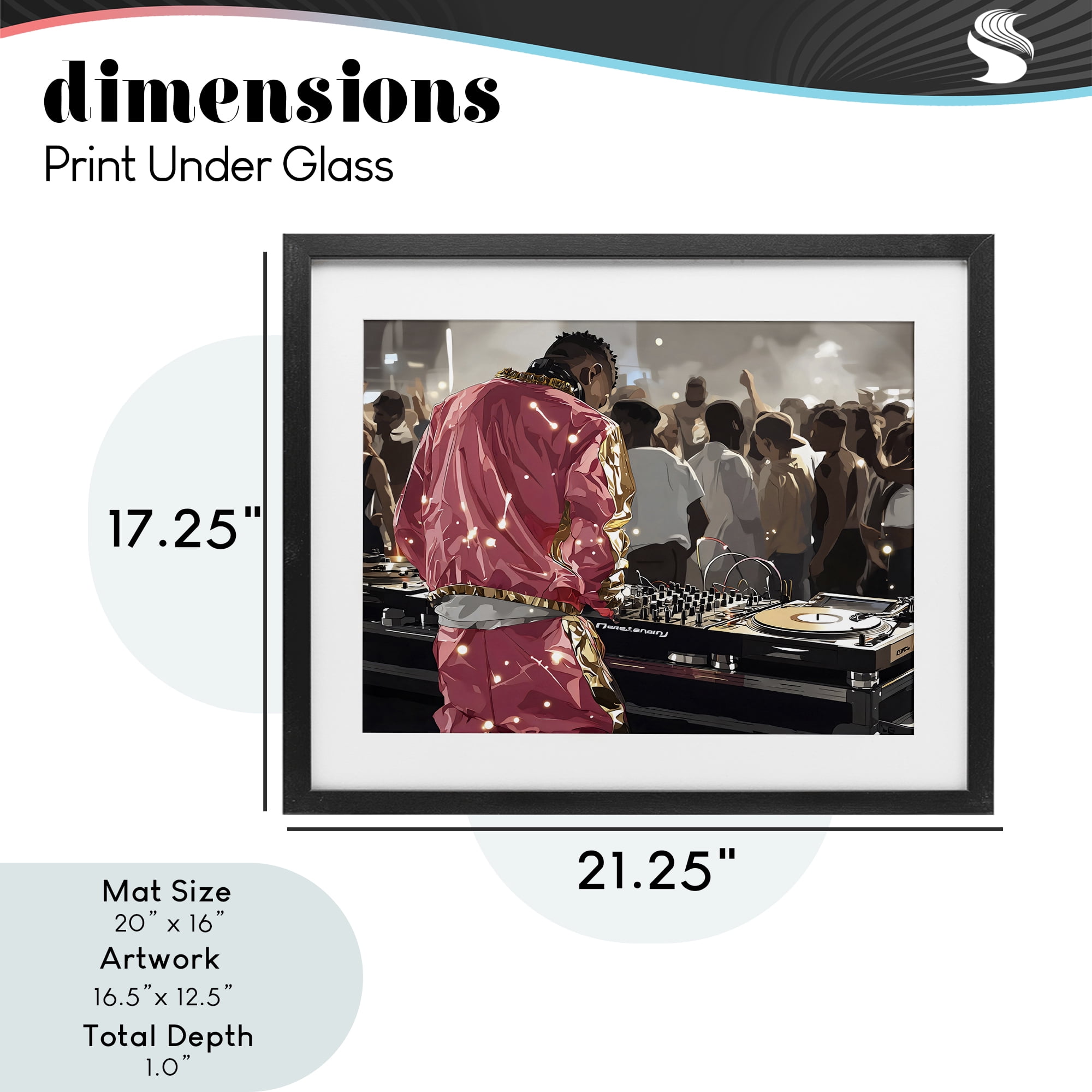 Stupell Industries DJ Performance At Nightclub Black Framed Print Under Glass, design by Franklyn Gregory