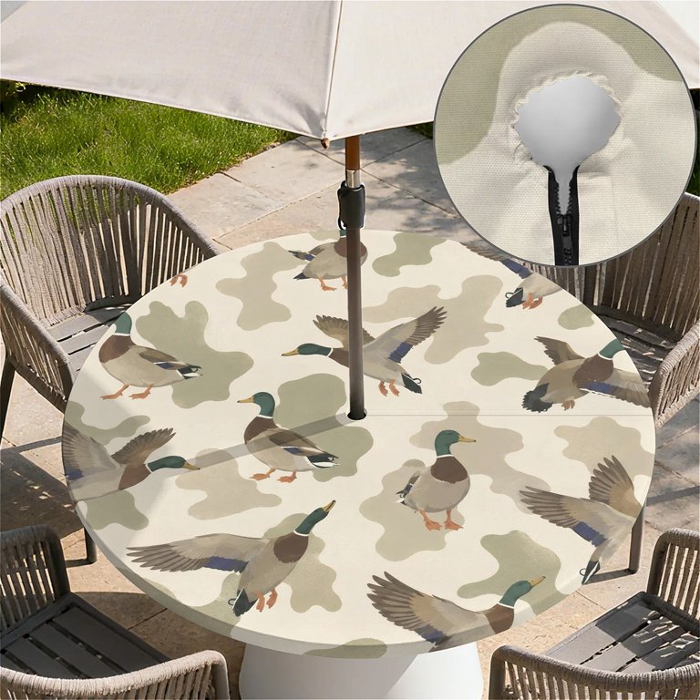 camo patio table umbrella 10 x 7 ft – grillncomfort this umbrella measures only a foot long and slides into its matching storage pouch so you wont need to worry about dripping water indoors PURPLE LEAF Round Tiltable Patio