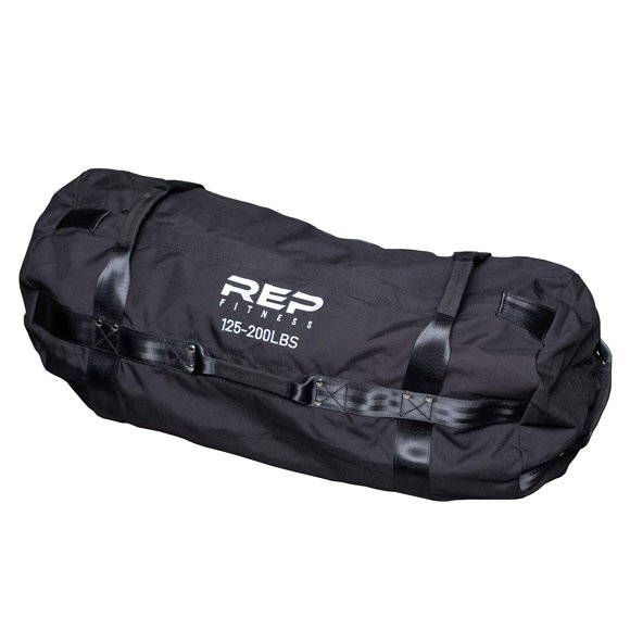 Saco de arena REP XL de alta resistencia para entrenamiento fitness, negro