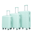 thumbnail image 2 of Tcbosik Set of 3 Hardside Luggage Set, 20/24/28 inch Portable Lightweight Suitcase with Spinner Wheels for Travel, Business, Mint Green, 2 of 10
