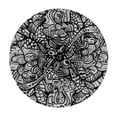 thumbnail image 2 of Nawypu Black Round Fitted Table Cloth Cover Elastic ​Edged Gothic Classical Bridal Composition Table Cloth ​ Round Dining Table Covers for Kitchen Picnic Party  Tables, 2 of 7