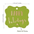 thumbnail image 7 of Inkdotpot Happy Holiday Bottle Tag Real Rose Gold Foil Favor Bracket Shape Hang Tags Pack Of 50, 7 of 7