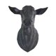 thumbnail image 3 of Escultura de pared con forma de animal Macarena jarrón decorativo cabeza de ciervo negro, 3 of 8