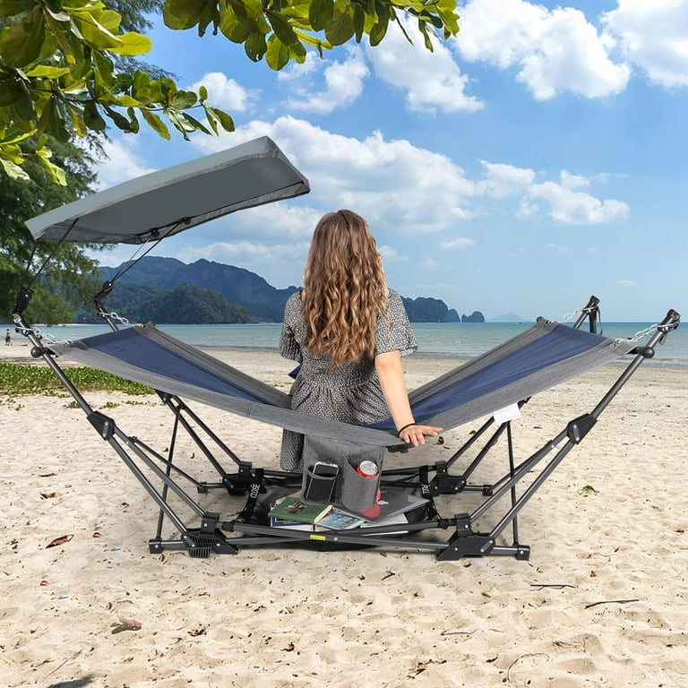 Folding beach hammock deals