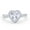 Cubic Zirconia, variant on Halo Twisted Infinity Heart Engagement Women Ring Lab Created White Opal 925 Sterling Silver