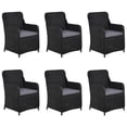 thumbnail image 4 of vidaXL 9 Piece Garden Dining Set Black, 4 of 5