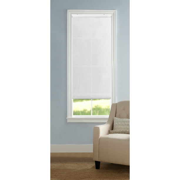 Mainstays Light Filtering Slow Release Roller Shade 46x72 in, White