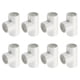 thumbnail image 1 of Uxcell 8Pcs Conector de Tee de 3 Vías de 3/4", Accesorios de Esquina de Grado de Construcción de Muebles para Estructura de Soporte de Jardín de Estante DIY, Conexión de Carpa, Blanco, 1 of 6
