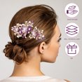 thumbnail image 2 of MasteelfCA Wedding Pearls Hair Comb Bridal Flower Hair Pin Comb Bride Floral Hair Clip, 2 of 9