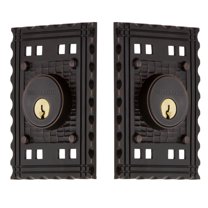 Nostalgic Warehouse Cracra_2Cyl_234_Na Craftsman Solid Brass Double Cylinder Deadbolt -