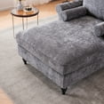 thumbnail image 5 of [New] Oversized Chaise Lounge Indoor,Chenille Single Sofa Bed with Wide Seat,Upholstered Lazy Sleeper Armchair,Reading Couch Set for Living Room,Bedroom,5 Colors, 5 of 18