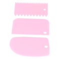 thumbnail image 4 of Cream Scraper, 3PCS/Set  Plastic Cake Smoother Safe With Elastic Material For Cakes For Dough Bread ,White,Blue,Green, 4 of 8