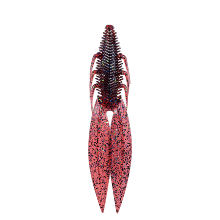 6th Sense – Bodega – Soft Plastic Creature Bait – Bass Fishing – Twin Ridge Tail Action – Made in The USA ( Blood Apple 3.5 (7/pk))