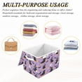 thumbnail image 7 of WOBOGO Witch Hat Cat Purple Pattern Large Collapsible Storage Box Flip Lid Fabric Decorative Organizer Container Basket with Handles 16.5×12.6×11.8in, 7 of 7