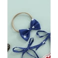 thumbnail image 5 of Liacowi Independence Day 2Pcs Baby Girls Sleeveless Romper Dress Jumpsuits With Headband 4th of July Outfit, 5 of 9