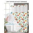 thumbnail image 4 of No Hook Cloth Fabric Shower Curtain with Snap in Liner, Red Watermelon Waterproof Shower Curtains Set with See Through Top Window, Green Tropical Plants Summer Fruit Mango Bath Curtains 66"x72", 4 of 6