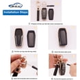 thumbnail image 4 of Key Fob Cover Compatible with Fit for Ford Fusion Mustang F150 Edge Explorer Lincoln MKZ MKC MKX Bling Key Case Protection Shell with Keychain Case Holder Protector,1,Black, 4 of 6