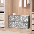 thumbnail image 6 of Set of 6 Collapsible Oxford Fabric Storage Cubes with Handles, Foldable Closet Organizer Bins for Clothes, Toys, Shelves, Home & Kitchen Interlocking Hexagons, 6 of 7