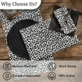 thumbnail image 5 of Split P Black Safari Leopard Printed Napkin Set of 4, 5 of 5