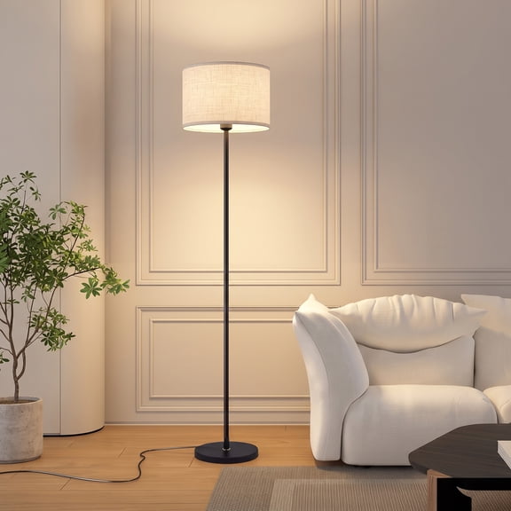 DAYBETTER Modern Floor Lamps for Living Room, 60" Standing Lamp with 3 Color Temperatures, 12W Bulb Included, Simple Design Lamp for Bedroom, Office