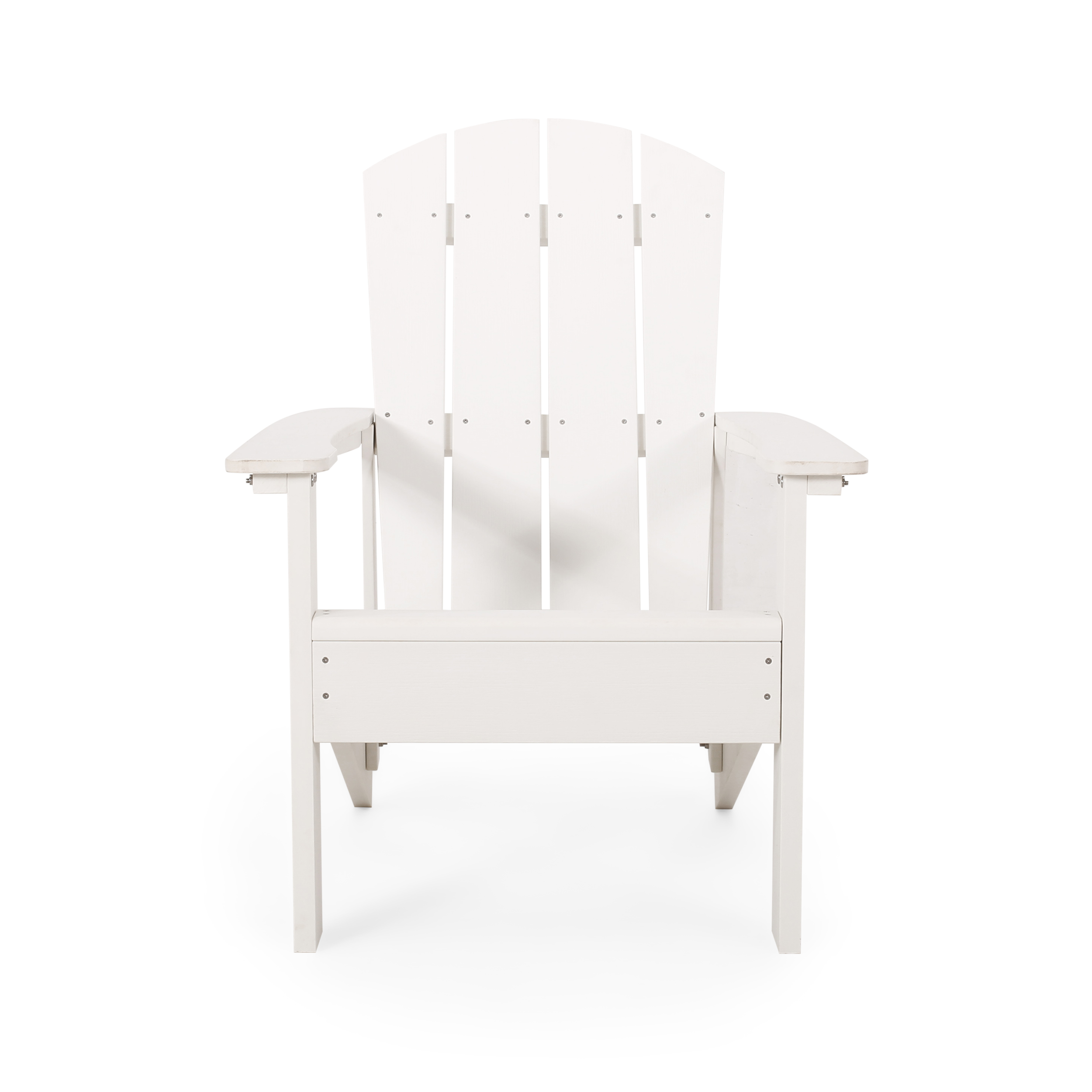 Classic Pure White Outdoor Solid Wood Adirondack Chair Garden Lounge Chair