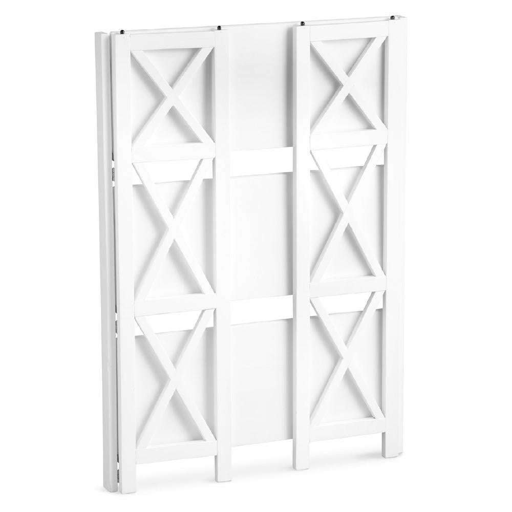 Montego 3-Shelf Folding Bookcase - White