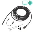 thumbnail image 1 of Mini cámara impermeable de 1 m, 1,5 m, 2 m, 3,5 m y 5 m, endoscopio USB, cámara de inspección universal portátil con boroscopio para teléfono móvil Android, 5 m, color negro, 1 of 5