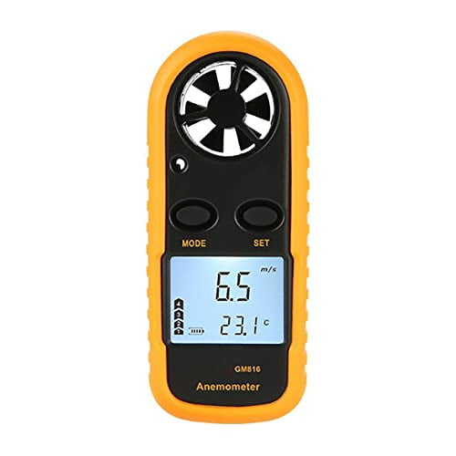 Anemometer Handheld,Digital Wind Speed Meter,Wind Speed Temperature Gauge with Digital LCD Display,for Measuring Wind Speed,Temperature and Wind Chill