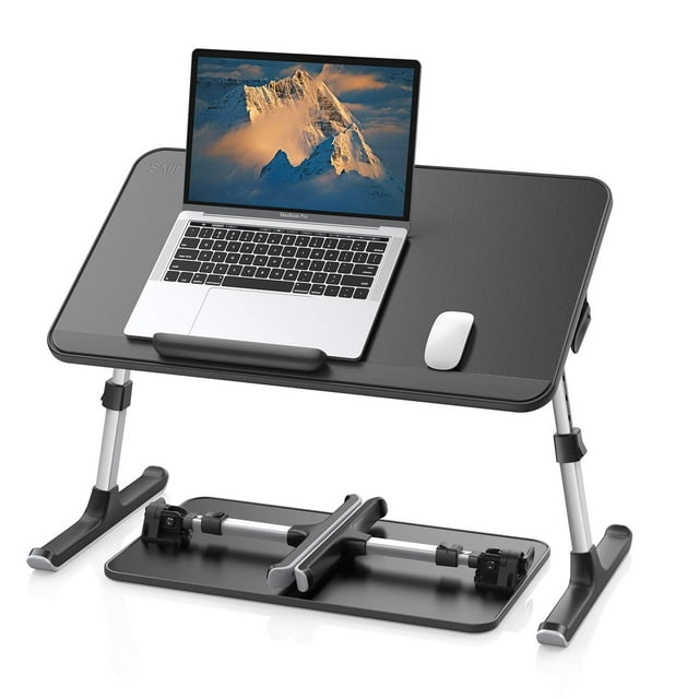 Mesa Bandeja para Laptop SAIJI de Cuero Ajustable con Tope