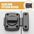 thumbnail image 3 of AURARMLET Garage Door Bolt Lock Zinc Alloy Black Security 1Pack, 3 of 7
