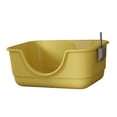 thumbnail image 2 of Xuanheng Cat Litter Box Anti Splashing Large Capacity with High Sides Cats Litter Pan Yellow, 2 of 8