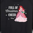 thumbnail image 3 of Disney - Full Of Christmas Cheer Ariel - Women's Lightweight French Terry Long Sleeve Shirt, 3 of 5