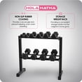 thumbnail image 4 of HolaHatha 5, 10, 15, 20, and 25 Pound Rubber Encased Weight Set with Rack, 4 of 11