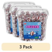 (3 pack) Brach's Soft Peppermint, Candy, Individually Wrapped, Made With Real Peppermint Oil, 34.5 oz Tub, 200 Count