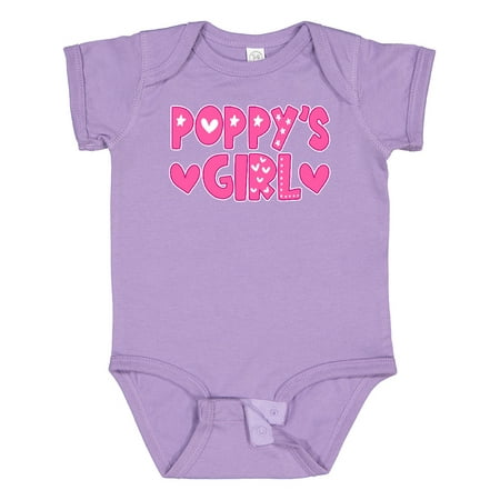 

Inktastic Poppy s Girl Pink with Hearts Gift Baby Girl Bodysuit