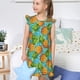 thumbnail image 4 of Fotbe Pineapple Vestido de Dormir para Niñas de 3 a 10 Años, Mangas Cortas, Estilo Princesa, Pijama Camisón con Mangas Voladas-Medium, 4 of 6