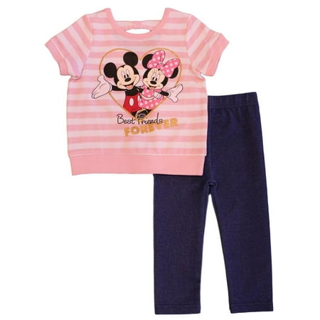 Disney Minnie Mouse 2 Piece Jeggings Set (Baby Girls)