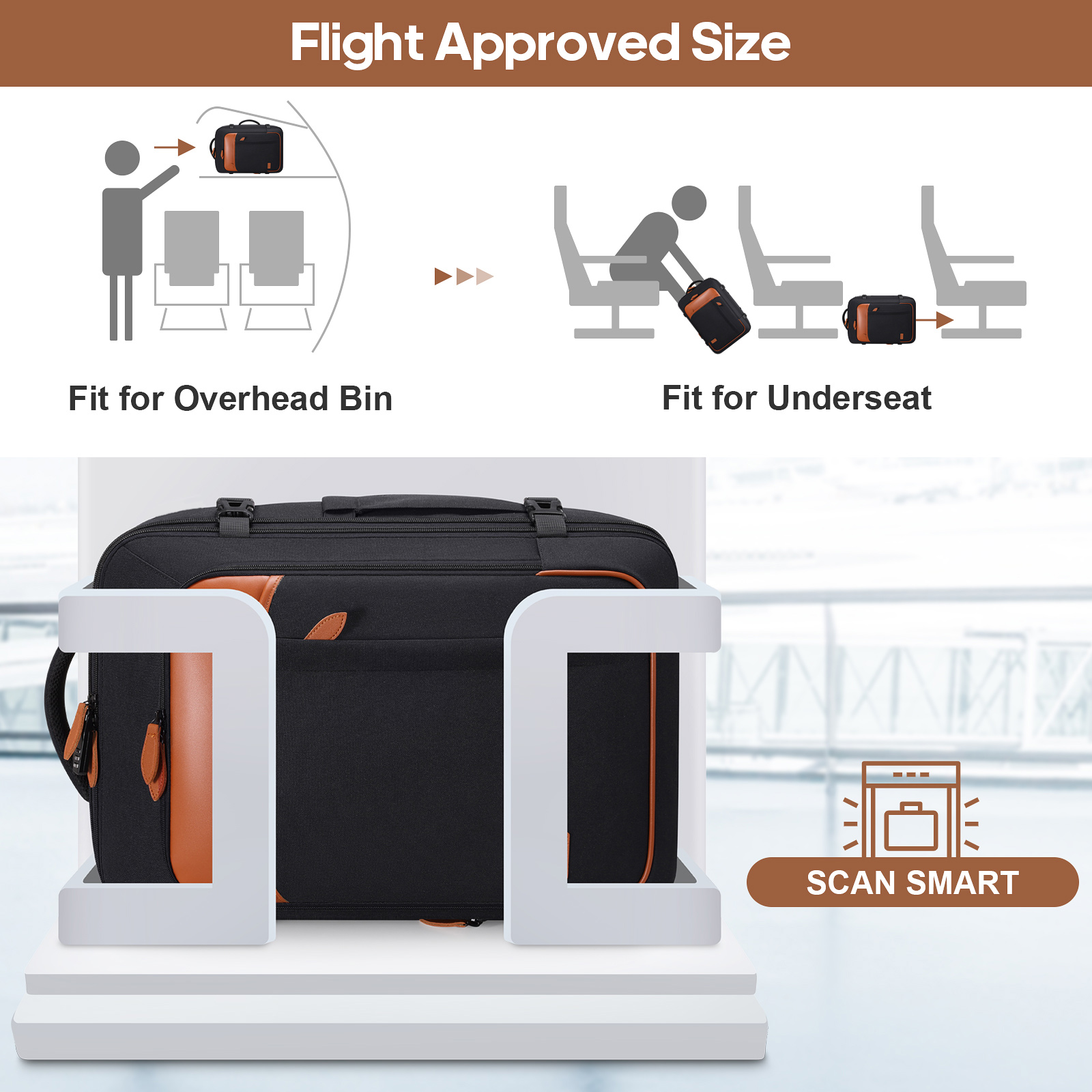 UKEIN 42L Expandable Travel Backpack with Packing Cubes photo 5