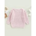 thumbnail image 2 of hirigin Kids Baby Knit Sweaters, Cute Long Sleeve Round Neck Confetti Pullover Jumper Tops, 2 of 9