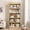 Wood color-2W, variant on 71" Tall Farmhouse Bookcase – 5-Tier Rustic Wood Bookshelf with Double Fluted Design & Sturdy Base for Dining Room, Living Room, Bedroom or Study