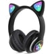 thumbnail image 1 of LED con Luz Audifonos Inalámbricos Pata de Gato Auriculares Plegables sobre la Oreja con Micrófono,Negro, 1 of 16