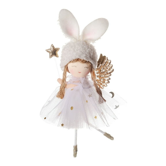 Vikakiooze Creative Christmas Plush Yarn Skirt Angel Pendant Cute Doll Girl Gift Christmas Tree Pendant 2023