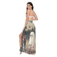 thumbnail image 3 of FORMRS Womens Long Sarong Beach Wrap Semi-Sheer Bikini Skirt Bathing Swimsuit Cover Up, Ghost in Strawberry Fields, 3 of 7