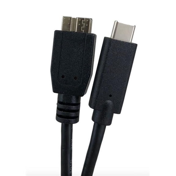 Micro Connectors E07-314CB-1M 3.28 ft. USB 3.1 Gen 2 Type-C Male To B Male Cable, Black
